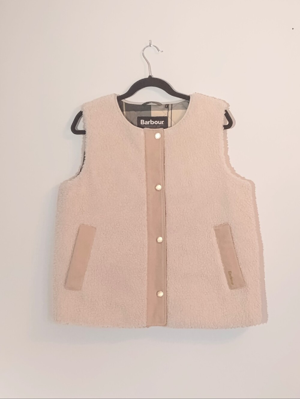 Women's Barbour Cream Sherpa Vest